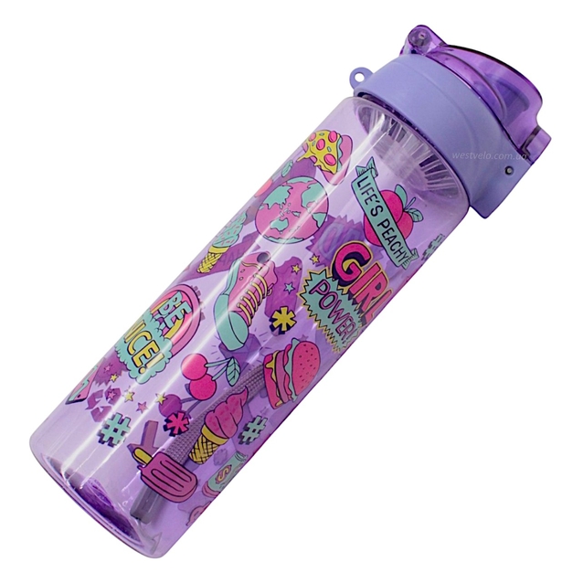 Фляга 700 ml "Be nice" пластмасова, фіолетова фото westvelo.com