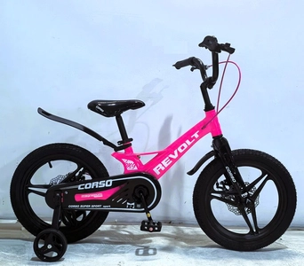 Дитячий велосипед 16 MG Corso «REVOLT» RV-16300, магнієва рама, рожевий