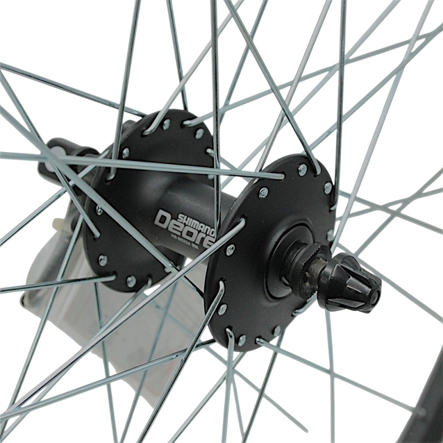 Колесо 28-29 перед, обід 2-ний чорний дисковий, втулка SHIMANO DEORE FH-M525A, диск 6 болтів,ексцентрик фото westvelo.com