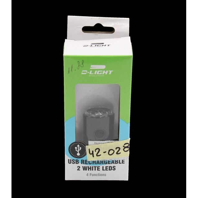 Фара usb DLIGHT 2 діоди, 4 режима, силіконове кр-ння фото westvelo.com