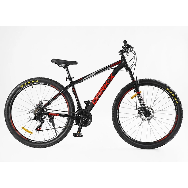 Велосипед 29 AL Corso «DARK-X» DX-29803 алюміній 17", (к-т SHIMANO) чорно-червоний фото westvelo.com