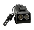 Тримач для телефону пластик + ЛІХТАР + сигнал . Micro usb . 400 lumens. 4 - 6.3 дюйми для телефону . фото westvelo.com