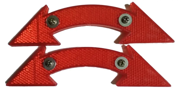 Катафот на спиці пластмасовий "Стрілка" червоний