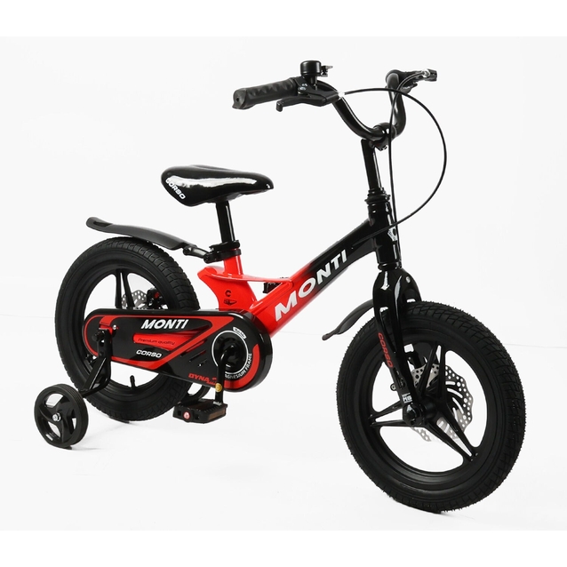 Дитячий велосипед 14 MG Corso «MONTI» MT-14887, магнієва рама, чорно-червоний фото westvelo.com