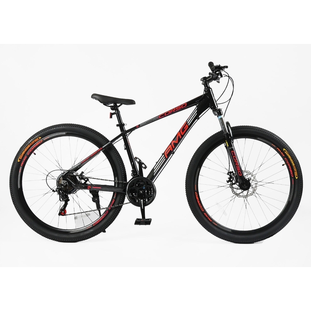 Велосипед 29 AL Corso «AMG» MG-29647 алюміній 19", (к-т SHIMANO) чорно-червоний фото westvelo.com