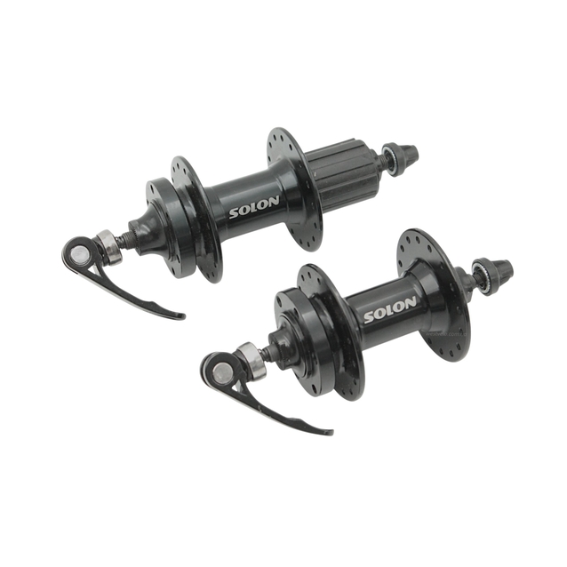 Втулки перед+зад AL. касета 8-10S. 6 болтів ексцентрик. на пром.підшипниках  Solon (14Gx32H) фото westvelo.com