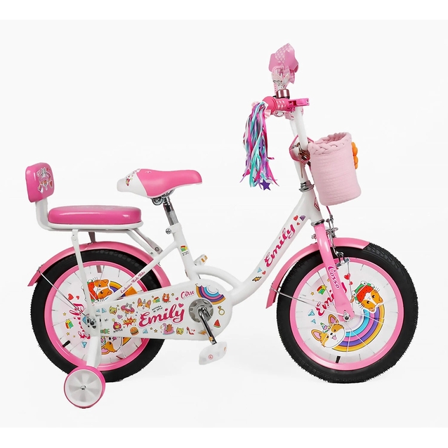 Дитячий велосипед 16 ST Corso «EMILY» ML-91588 біло-рожевий фото westvelo.com
