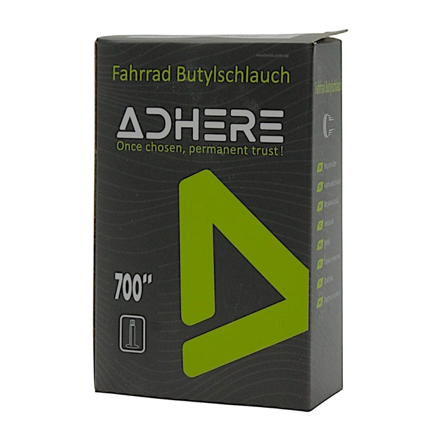 Камера турист 28 довгий сосок AV 48mm ADHERE (33-37) (700х33/37с) фото westvelo.com