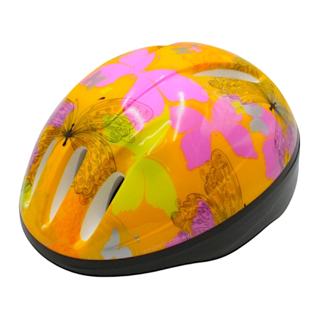 Вело шолом "TK Sport" 599 (53см) жовтий, метелик фото westvelo.com