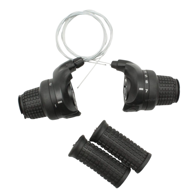 Грипшифт 3+7 шв. пластик, китай з гріпсами (36) фото westvelo.com