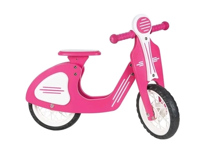 Велобіг 12 Corso EVA, дерев'яна рама «PILSAN» 02-002 рожевий