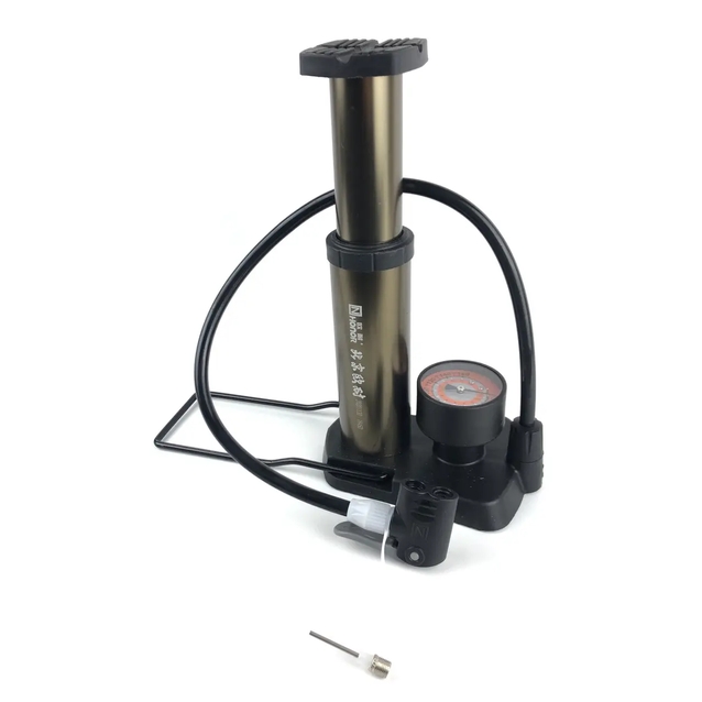 Насос ножний з манометром HONOR, 2-ний наконечник (AV/FV) фото westvelo.com