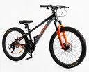 Велосипед 26 AL Corso «KORD» KD-14670 алюміній 13", (к-т SHIMANO) чорно-червоний фото westvelo.com
