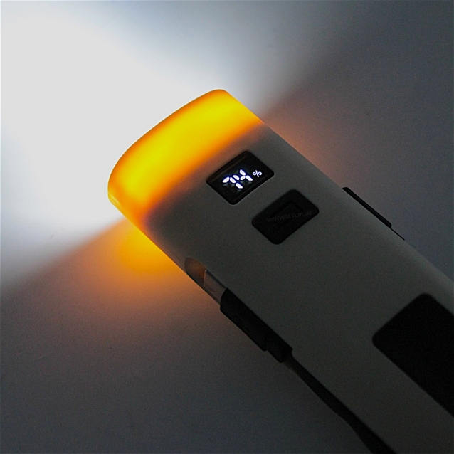 Фара Power bank (Type-C) (3000mAH) Z818-2x3W+COB, туристична, магніт, з (габаритним) аварійним червоним світлом (Бежевий) фото westvelo.com