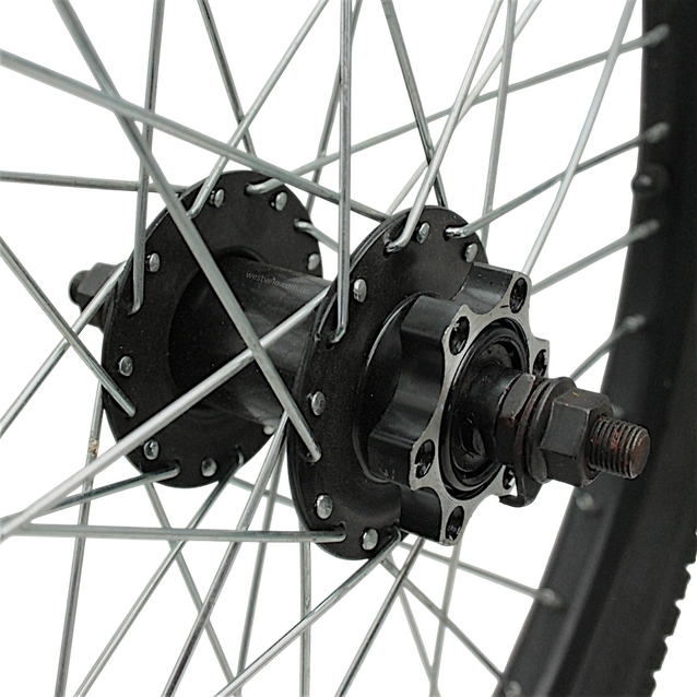 Колеса 20 перед+зад, обід 2-ний чорний, втулка М на віночках, диск 6 болтів + камери і покришки (Smart) фото westvelo.com