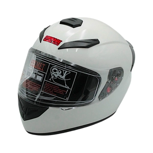 Мото шолом, закритий (L) "223" білий, глянцевий