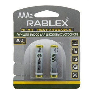 Батарейки акумуляторні Rablex HR03 800mAh ААА (2шт.)