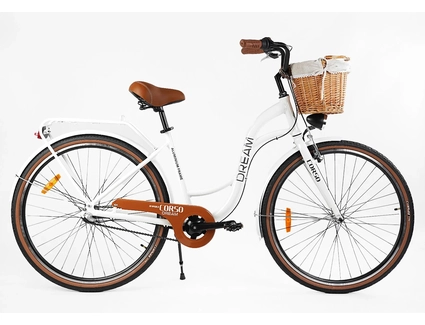 Міський велосипед 28 AL Corso «DREAM» DM-28711 алюміній 18", (к-т SHIMANO NEXUS) ПЛАНЕТАРНА втулка білий (+к/к/б)