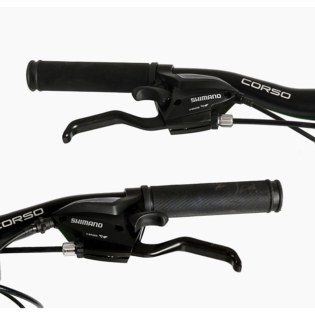 Велосипед 26 AL Corso «KORD» KD-14670 алюміній 13", (к-т SHIMANO) чорно-червоний фото westvelo.com