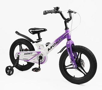 Дитячий велосипед 16 MG Corso «MONTI» MT-16739, магнієва рама, біло-фіолетовий
