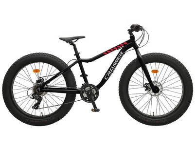 Велосипед 26 ST Crosser FAT BIKE сталь 16", (к-т SHIMANO) чорно-червоний