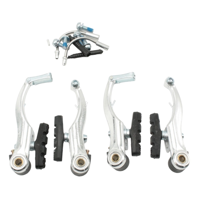 Гальма V-brake (перед + зад) SUNRUN СВ-113 алюміній сірий фото westvelo.com