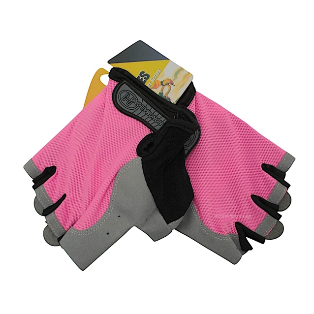 Рукавиці "XL" (22-23 см) HONGMAILONG GEL рожево-сірі (357) фото westvelo.com