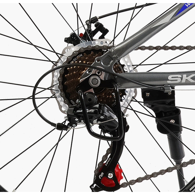 Велосипед 24 AL Corso «SKYLINE» SL-40602 алюміній 11", (к-т SHIMANO) сіро-синій фото westvelo.com