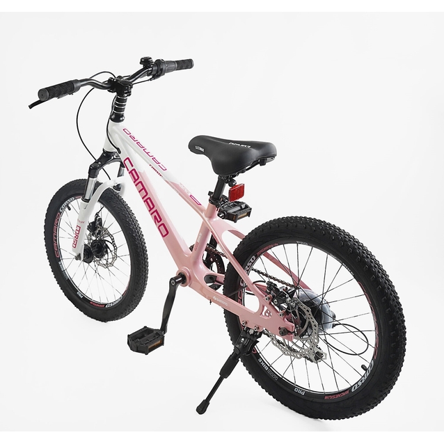 Велосипед 20 MG Corso «CAMARO» CM-61574 магній 11", (к-т SHIMANO) рожево-білий фото westvelo.com