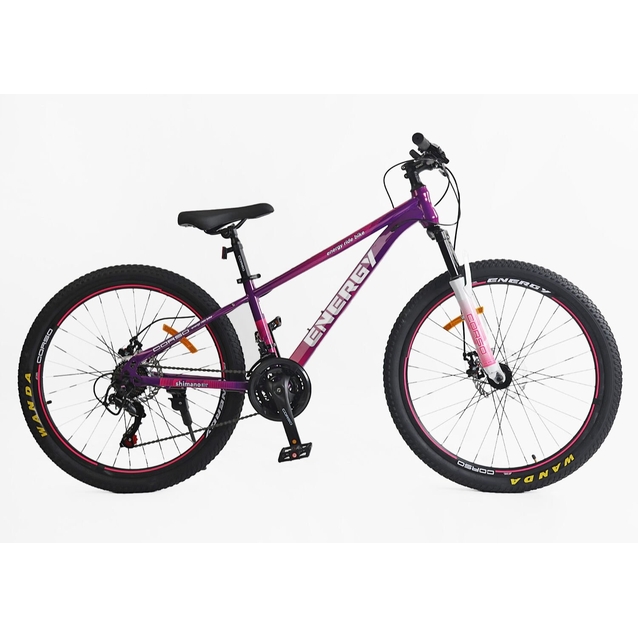 Велосипед 26 ST Corso «ENERGY» EN-26813 сталь 13", (к-т SHIMANO) фіолетовий фото westvelo.com