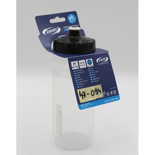 Фляга 550 ml BBB BWB-01 "CompTank" прозоро-біла фото westvelo.com