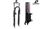 Вилка 26 аморт. різьб. ZOOM V-brake + disk шток L-200mm р.з L-100mm чорна фото westvelo.com