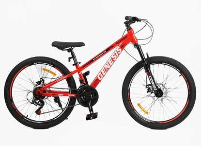 Велосипед 24 ST Corso «GENESIS»  G-24311 сталь 11", (к-т SunRun) червоно-чорний