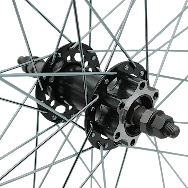 Колесо 28-29 зад, обід 2-ний чорний, дисковий, втулка ST. SHUNFENG, диск 6 болтів фото westvelo.com