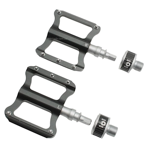 Педалі алюміній проми Crosser K-349F, швидкознімні, чорні з змінними шипами