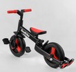Велобіг-трансформер, 2-кол з батьківською ручкою, PU 10 BestTrike алюміній 23031 чорно-червоний, складний, батьківська ручка, знімні педалі фото westvelo.com