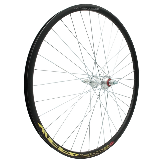 Колесо 26 зад, обід 2-ний чорний дисковий, втулка AL на промах, диск різьба фото westvelo.com
