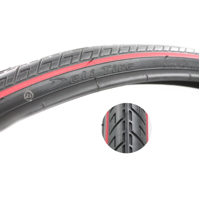 Покришка турист 28-622 DELI TIRE Індонезія (269) червона смуга фото westvelo.com