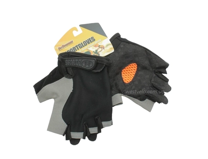 Рукавиці "L" (21-22 см) HUWAI чорно-сірі (370)