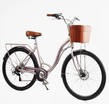 Міський велосипед 28 ST Corso «LIBERTY» LR-28833 сталь 20", (к-т SHIMANO) рожевий + кошик фото westvelo.com