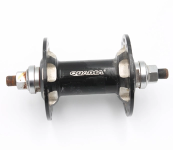 Втулка BMX, передня (AL) QUANTA, пром підшипник, вісь 10мм гайки, чорний (14Gx36H)