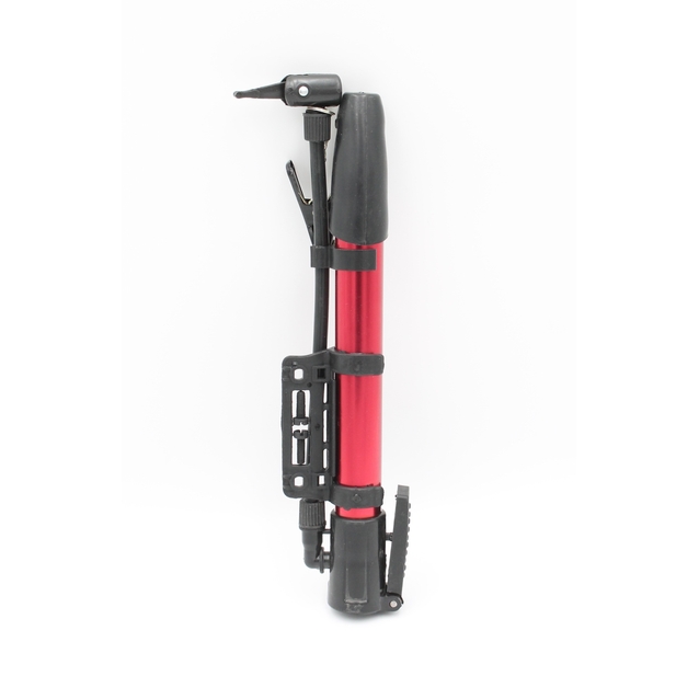 Насос вело MINI (NAITE) алюміній з кріпленням, червоний фото westvelo.com