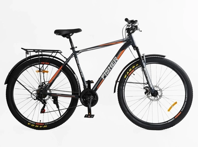 Велосипед 29 ST Corso «FISHER» FS-83260 сталь 21", (к-т SHIMANO) чорно-сіро-червоний