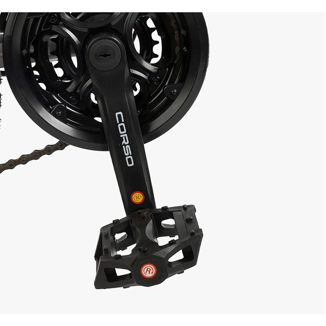 Велосипед 24 ST Corso «GENESIS» G-24764 сталь 11", (к-т Saiguan) чорний фото westvelo.com