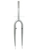 Вилка 28 сталева Ø25.4mm V-brake L-230mm р.з L-100mm сіра фото westvelo.com
