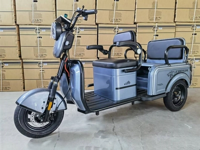 Трицикл «Consul» NL-399522, двигун 1200W, акумулятор 72V 23Ah графеновий, графітовий + 1 ящик. акум, колеса 10"