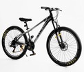 Велосипед 26 AL Corso «GTR-3000» GTR-50044 алюміній 13", (к-т SHIMANO) чорно-сірий фото westvelo.com