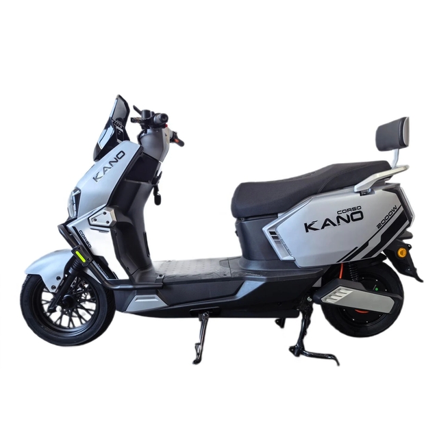 Електроскутер Corso «KANO» KN-150412, двигун 2000W, акумулятор 72V 30Ah літій-залізо-фосфатний, срібний колеса 12/10" фото westvelo.com