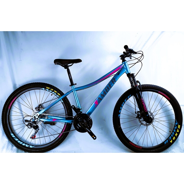Велосипед 27.5 ST Corso «AMBER» MB-54811 сталь 15", (к-т SHIMANO) синьо-рожевий фото westvelo.com