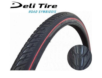Покришка 28-1.75 (47-622) DELI TIRE Індонезія (209) червона смуга